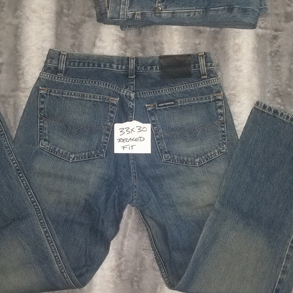 Harley Davidson Jeans Men's 33/34 x30 Relaxed Fit.